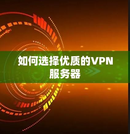 如何选择优质的VPN服务器